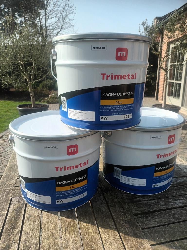 3 bouilloires de peinture vert clair, Bricolage & Construction, Peinture, Vernis & Laque, Enlèvement, Vert, Peinture