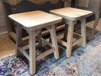 antieke massief eiken krukjes, Enlèvement, Neuf, Bois