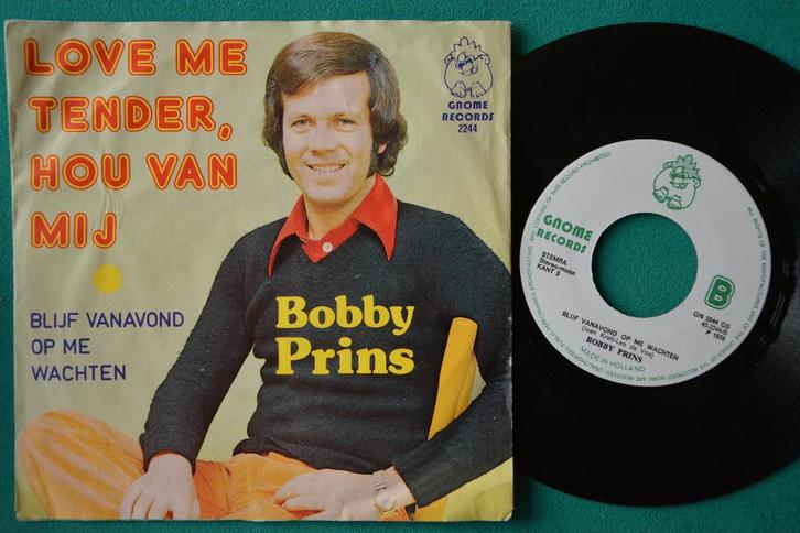 Bobby Prins – Love Me Tender, Hou Van Mij  -B - Vinyl singel, Cd's en Dvd's, Vinyl Singles, Gebruikt, Single, Country en Western