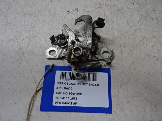 SERRURE CAPOT Citroën C4 Cactus (0B / 0P) (01-2014/06-2018), Citroën, Mevr. I. Hauben, Utilisé, Rue de l'Espoir 34 34
4030  GRIVEGNÉE, BE