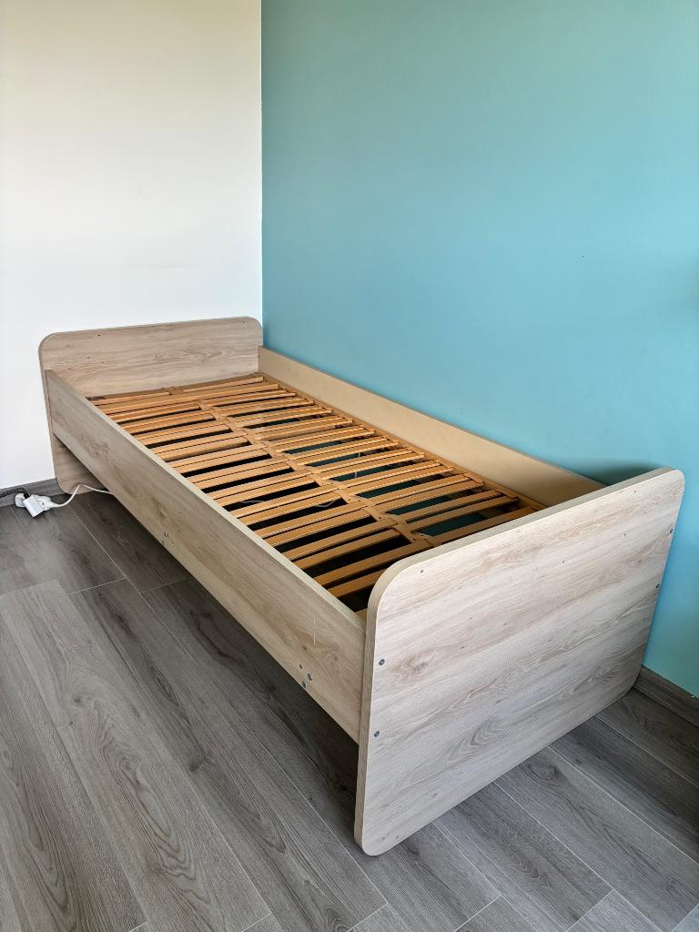 Eénpersoonsbed, 90 cm, Une personne, Brun, Enlèvement