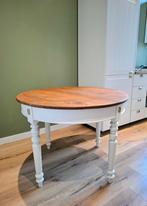 Table ronde chêne massif - blanche - Édition Point cardinaux, Maison & Meubles, Enlèvement, Chêne