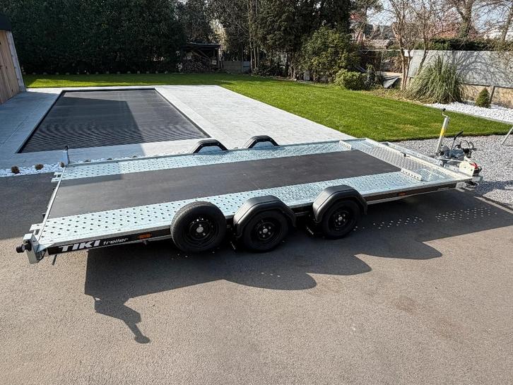 Autotransporter Tiki Treiler 3.500 kg, Auto diversen, Aanhangers en Bagagewagens, Zo goed als nieuw, Ophalen