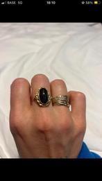 Prachtıg 14 karaat gouden rıng met granaat steen, Enlèvement ou Envoi, Comme neuf