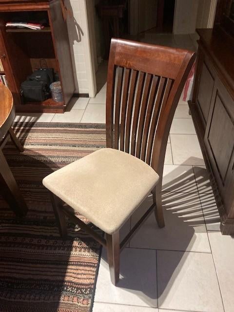 eettafel met 4 stoelen, Huis en Inrichting, Tafels | Eettafels, Ophalen, Gebruikt, Rond, Klassiek