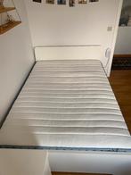 Bedframe + lattenbodem tweepersoonsbed 140 x 200 cm, Huis en Inrichting, Slaapkamer | Bedden, Ophalen, Wit, Tweepersoons, 140 cm
