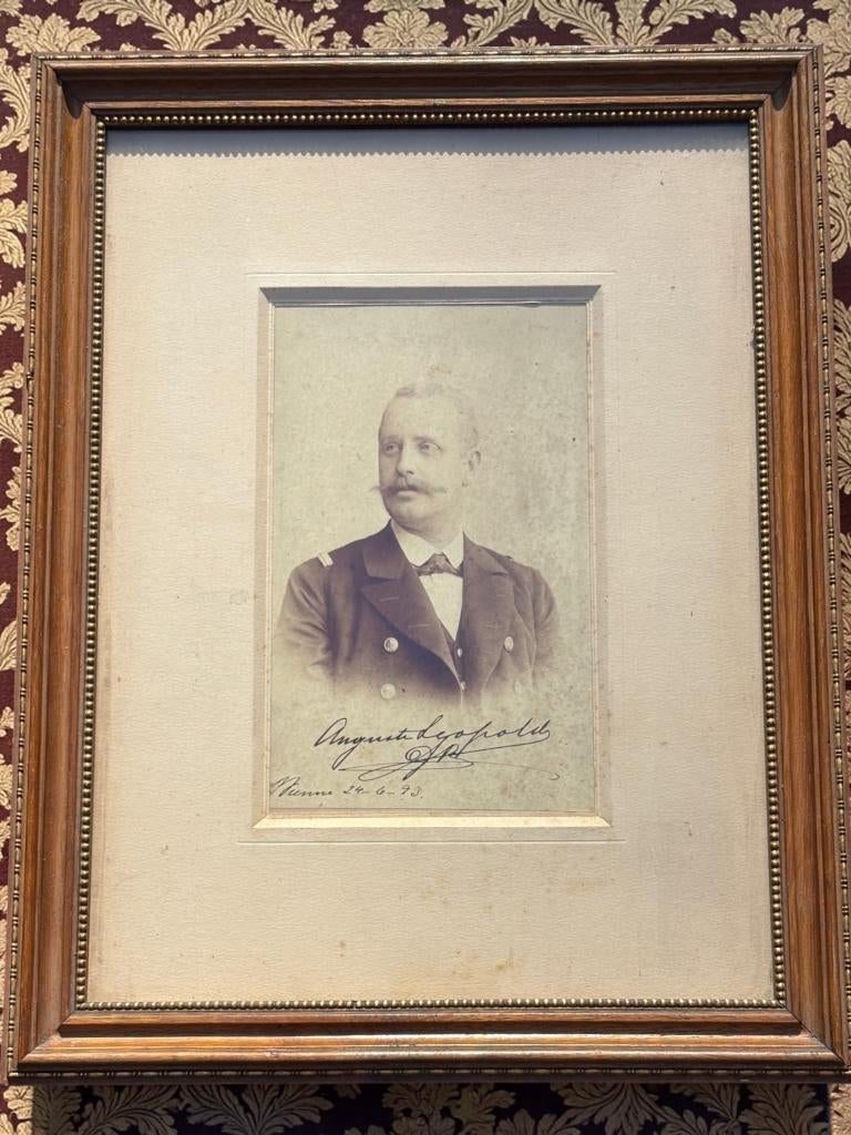 Rare photographie signée Auguste de Saxe-Cobourg–1893, Enlèvement