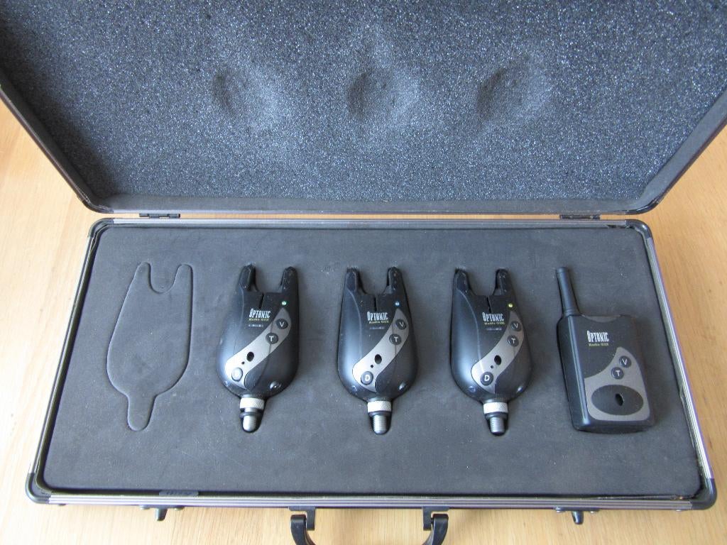 optonic beetmelderset 3+1 nieuw in case, Sports nautiques & Bateaux, Pêche à la ligne | Carpes, Enlèvement ou Envoi, Neuf, Autres types