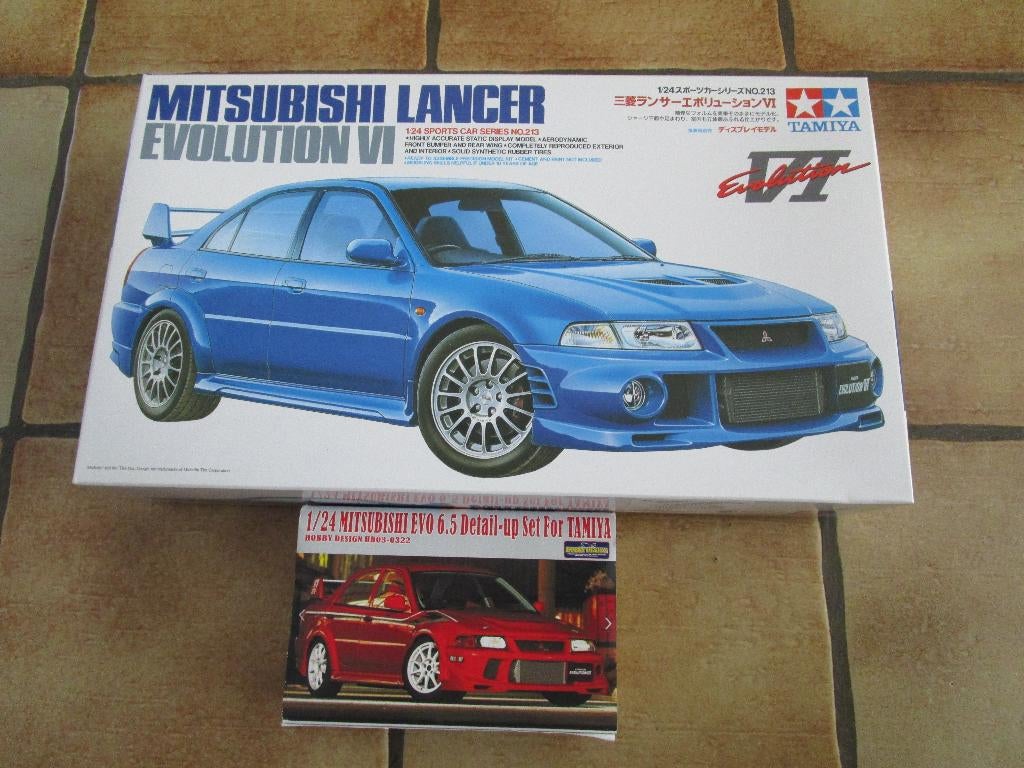 tamiya mitsubishi lancer evo 6 + tme detail set 1:24, Hobby & Loisirs créatifs, Modélisme | Voitures & Véhicules, Neuf, Enlèvement ou Envoi