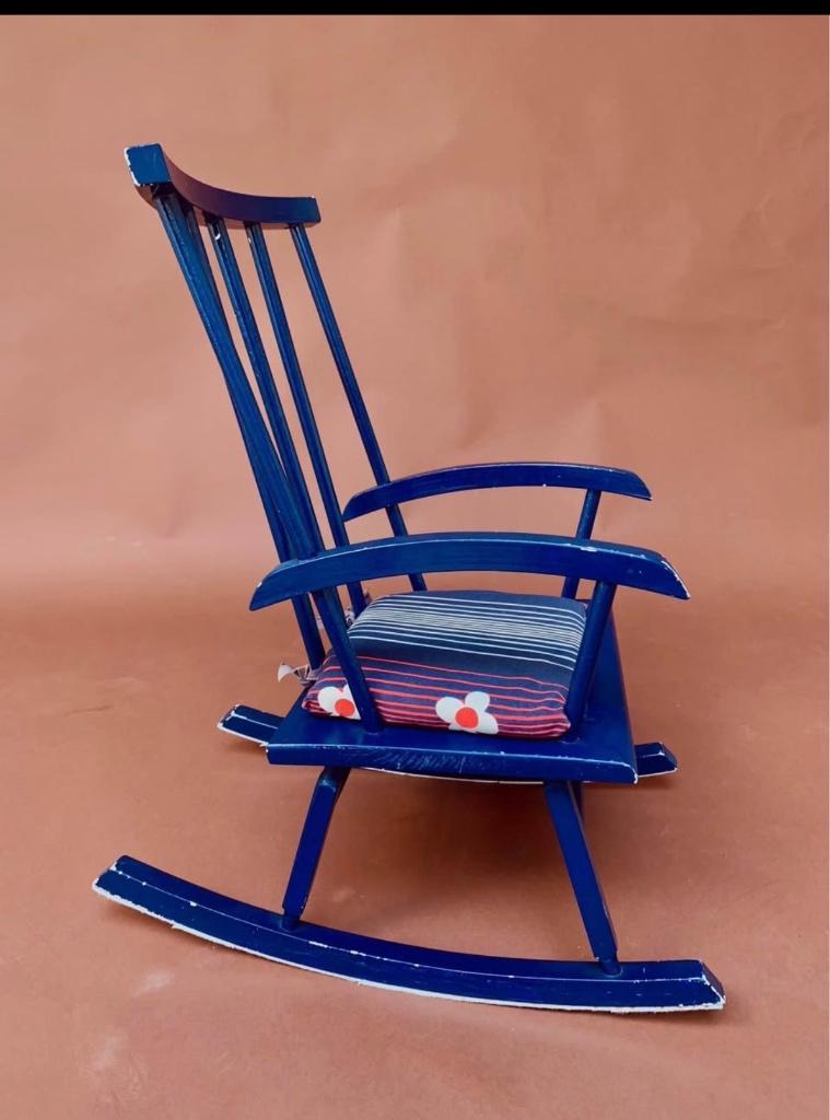 Vintage poppen schommelstoel, Ophalen, Gebruikt, Babypop