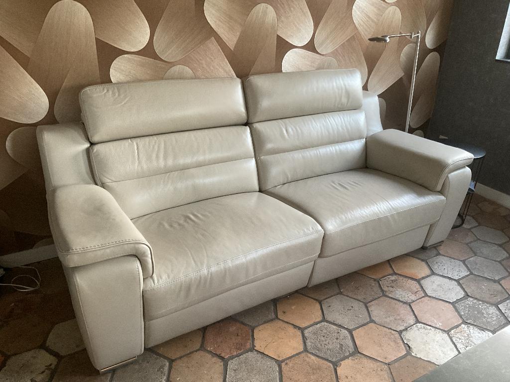 Zetel met 2 relaxen, Maison & Meubles, Canapés | Salons, 200 à 250 cm, Banc droit, Enlèvement, Utilisé