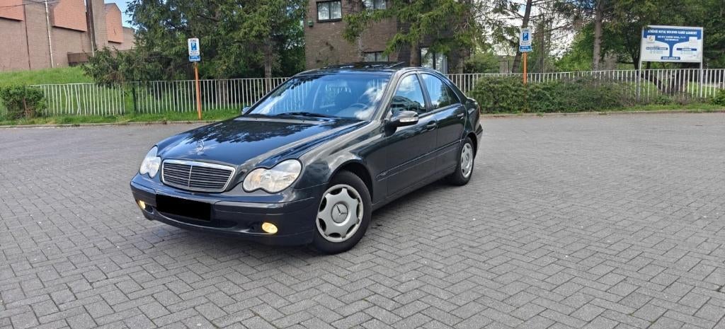 @ Mercedes C200 K 2002 95.000Km Airco Euro 4 CT BLANCO @, Autos, Mercedes-Benz, Achat, Entreprise, Boîte manuelle, Noir