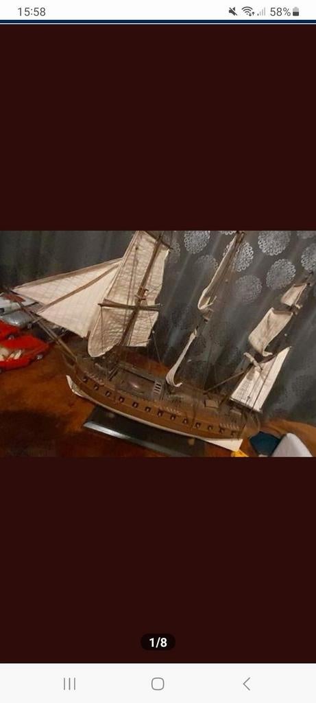 Model oorlogsschipfregat Hermione uit de 18e eeuw, Hobby en Vrije tijd, Modelbouw | Boten en Schepen, Ophalen