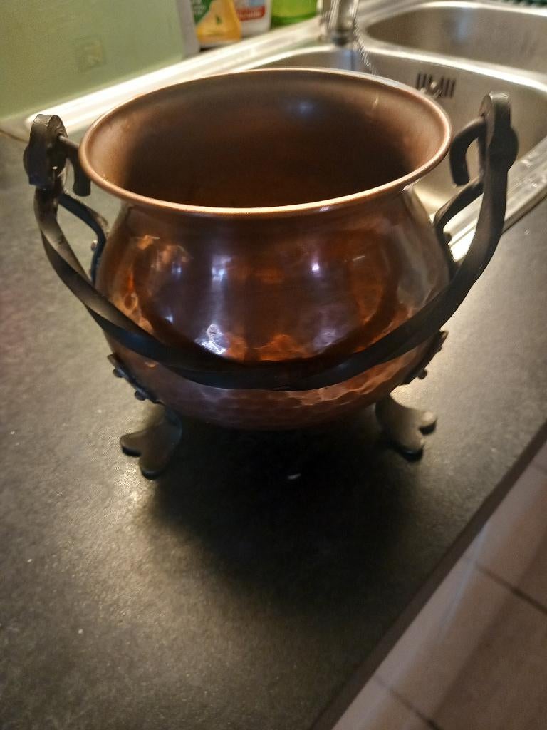 CHAUDRON EN CUIVRE martelé, Enlèvement ou Envoi, Cuivre