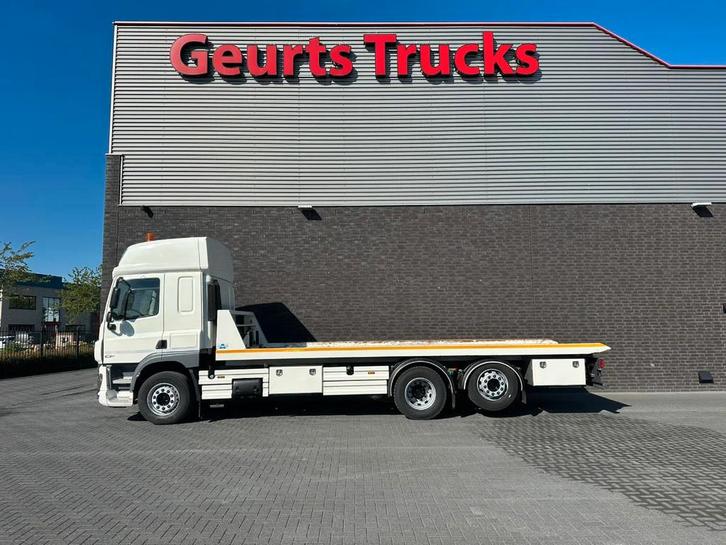 DAF CF 410 6X2 M4SN3 OPRIJWAGEN / MACHINE TRANSPORTER / PLAT, Auto's, Vrachtwagens, ABS, Achteruitrijcamera, Airconditioning, Centrale vergrendeling
