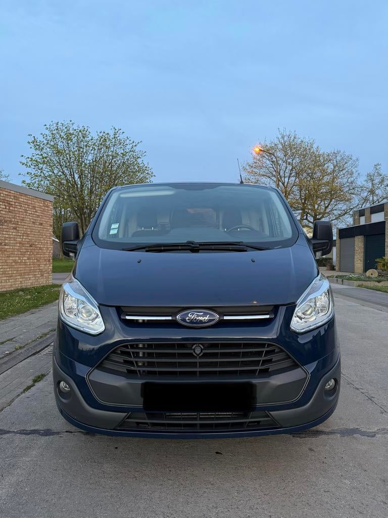 Ford Transit Custom 65.000 EERSTE EIGENAAR, Euro 5, Zwart, 5 deurs, Particulier