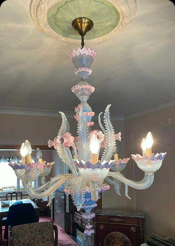 Italiaanse Murano glas luchter, Ophalen