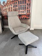 Chaise design + pouf — Modèle Charles (High Duo & Low), Maison & Meubles, Fauteuils, Enlèvement, Comme neuf, Tissus