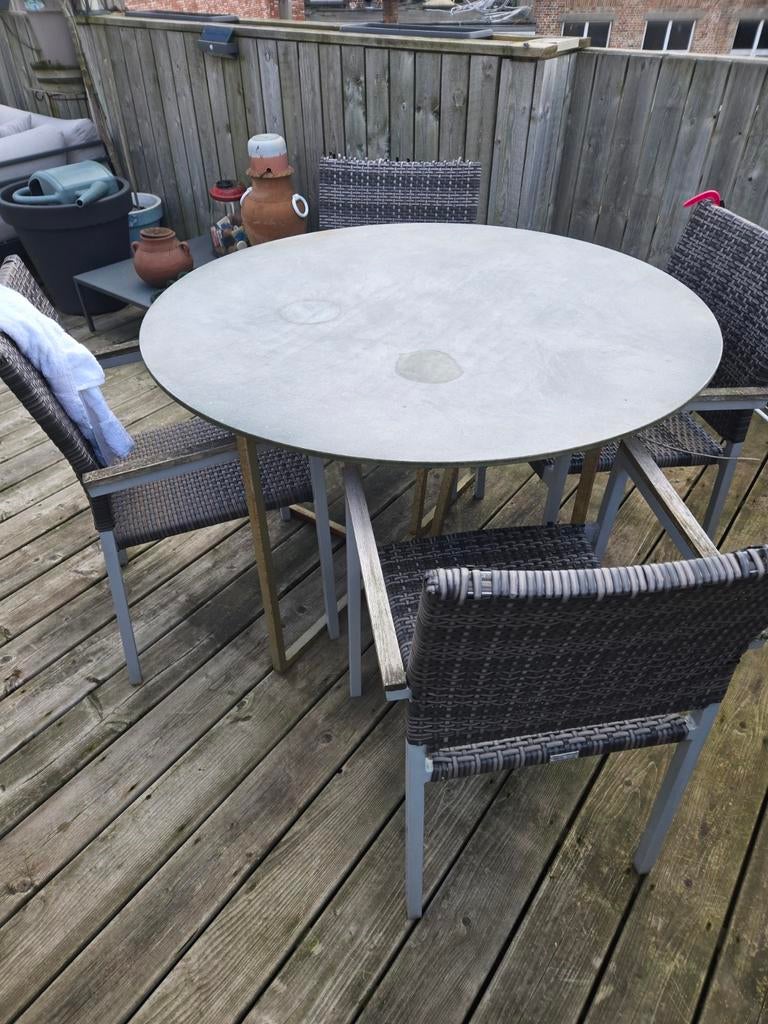 Terras set stoelen en tafel, Tuin en Terras, Ophalen