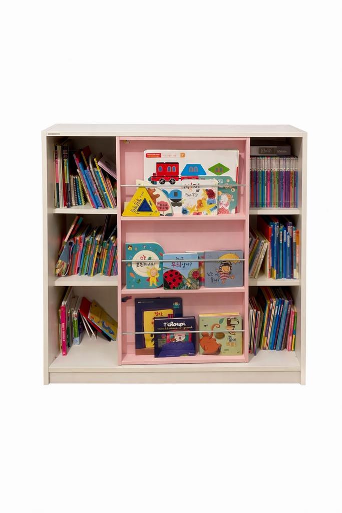 Bibliothèque enfant blanche/rose avec système coulissant, Maison & Meubles, Armoires | Bibliothèques, Enlèvement