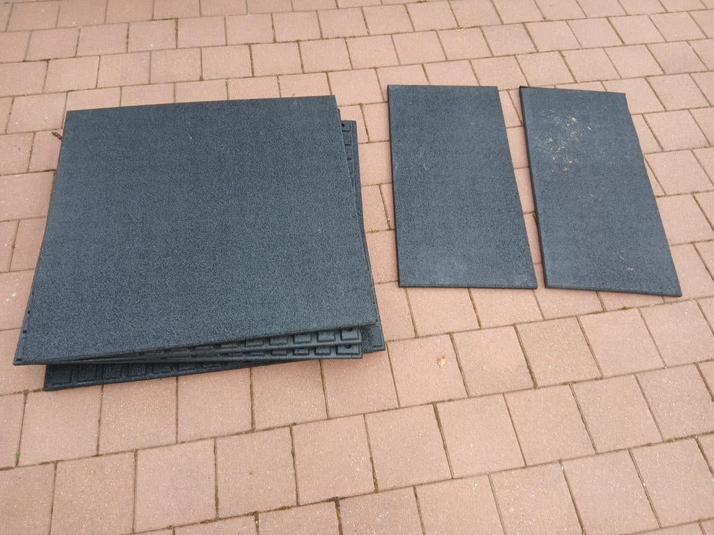Nieuwe Zwarte rubber tegels 100x100x2.5cm, Tuin en Terras, Tegels en Klinkers, Ophalen, Rubber, Nieuw, 5 tot 10 m²