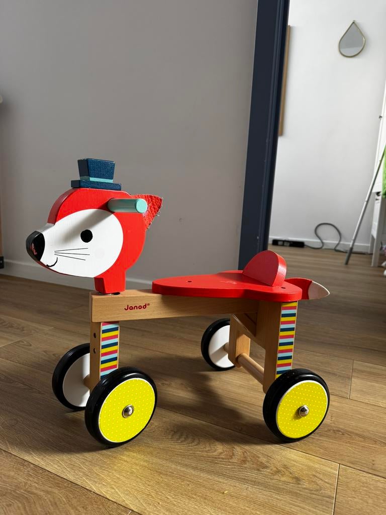 Tricycles Janod renard en bois, Ophalen, Gebruikt