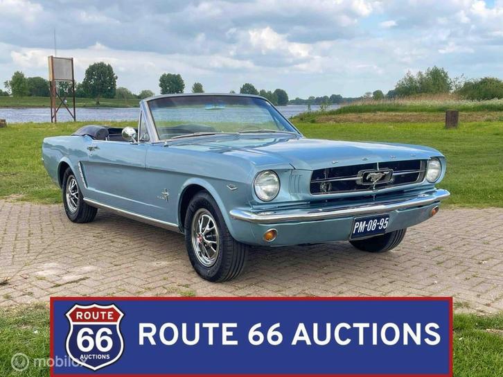 Ford Mustang Cabriolet | 1965 | Route 66 Auctions, Autos, Oldtimers & Ancêtres, Entreprise, Achat, Ford, Essence, Autre carrosserie