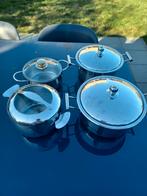 4x kookpotten inductie inox, Ophalen of Verzenden, Inox