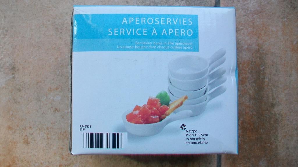 Aperoservies, nieuwstaat, Maison & Meubles, Cuisine | Vaisselle, Enlèvement ou Envoi, Neuf, Porcelaine