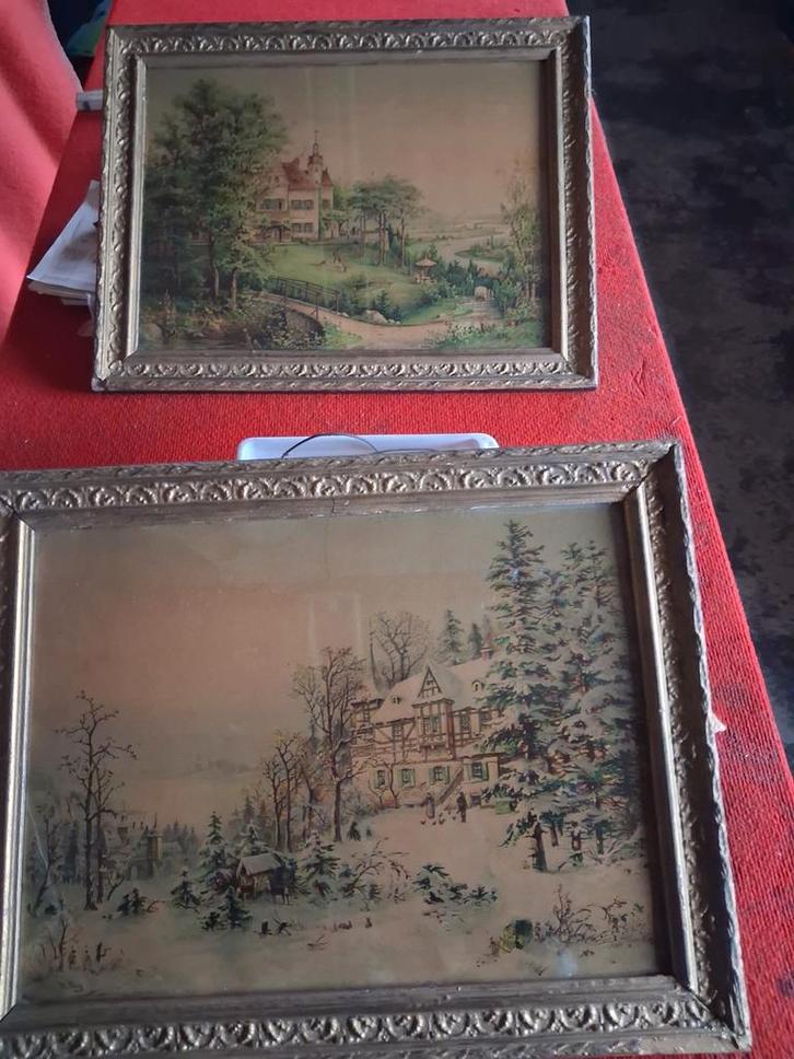 Oude vierkleurendruk, Antiquités & Art, Art | Peinture | Classique, Enlèvement