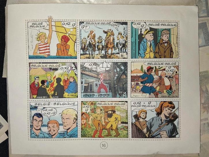Feuillet Belgique 1999 - Phila-BD - Les héros de Spirou, Timbres & Monnaies, Timbres | Europe | Belgique, Non oblitéré, Timbre-poste