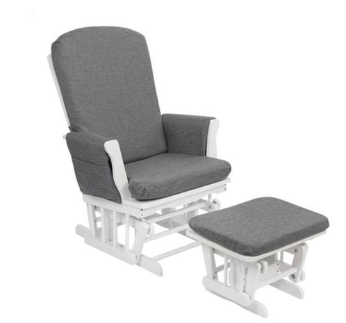 QUAX - Gliding Chair - Wit - NIEUW IN DOOS!!!, Maison & Meubles, Chaises, Neuf, Une, Bois, Tissus, Blanc, Enlèvement