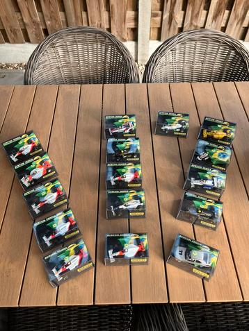 Complete 1:43 Verzameling Ayrton Senna Minichamps! beschikbaar voor biedingen