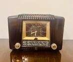 VINTAGE BUIZEN KLOKRADIO RADIO PHILIPS BI332A BAKELIET BRUIN, Antiek en Kunst, Verzenden