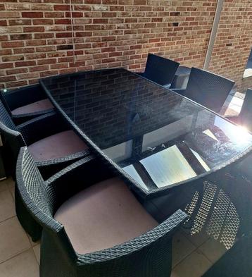 Zwarte Tuinset, Chaise, Salons de jardin, Enlèvement, Utilisé