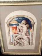 De kus van Rodin handgemaakte steekkruis mooi decoratief, Antiquités & Art, Enlèvement ou Envoi