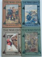 The War 1914  for boys and girls - 4 livres - London 1914-16, Antiquités & Art, Enlèvement ou Envoi