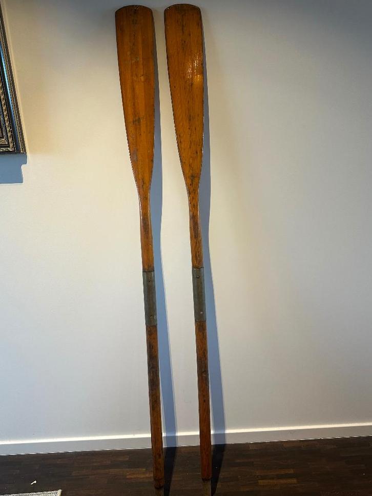 Antiek houten roeiriemen, Antiek en Kunst, Curiosa en Brocante, Ophalen