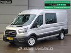 Ford Transit 130pk Dubbel Cabine Automaat L3H2 Trekhaak Navi, Auto's, Bestelwagens en Lichte vracht, Automaat, Stof, 130 pk, Diesel
