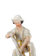 Encrier-Plumier "Homme à la Pelle" en Porcelaine du 19ème, Antiquités & Art, Antiquités | Porcelaine, Enlèvement ou Envoi