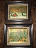 Octaaf Schoemans, 2 schilderijen, Ophalen of Verzenden