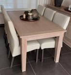 6 eetkamerstoelen zeer goede staat, Huis en Inrichting, Ophalen, Kunststof, Wit, Vijf, Zes of meer stoelen