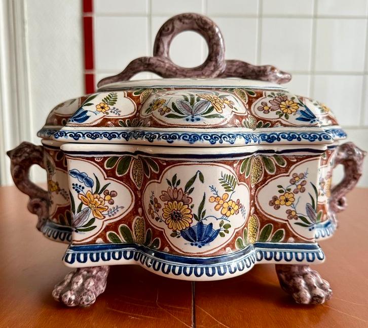 Boîte à épices ancienne – B.F.K Boch Frères keramis, Antiek en Kunst, Antiek | Schalen, Ophalen