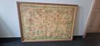 Prachtige ingekaderde vintage landkaart, Enlèvement, Utilisé, Carte géographique, Europe autre