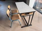 Oude schoolbank met lades, Ophalen, Gebruikt, Bureau