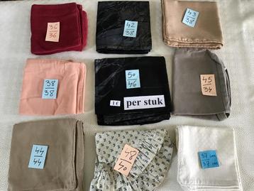 9 kussenslopen voor sierkussens aan 1 euro per stuk beschikbaar voor biedingen