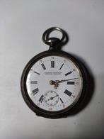 Massief zilveren .800 zakhorloge, versierd Joseph devaux, Handtassen en Accessoires, Horloges | Antiek, Ophalen of Verzenden, Zilver