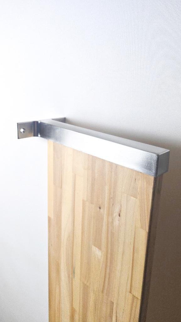 Wandplank IKEA Vintage 1990 - hout en geborsteld aluminium, Huis en Inrichting, Woonaccessoires | Etagères, Zo goed als nieuw