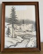 Prachtig gesigneerd schilderij getekend in potlood, Ophalen