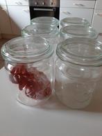 Set van 6 vintage Weckpotten van 1liter, Ophalen of Verzenden, Zo goed als nieuw